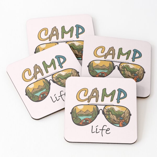 Item preview, Camp Life – Vintage Camping & Mountain Adventure Sunglasses Design designed and sold by Palette & Hue.