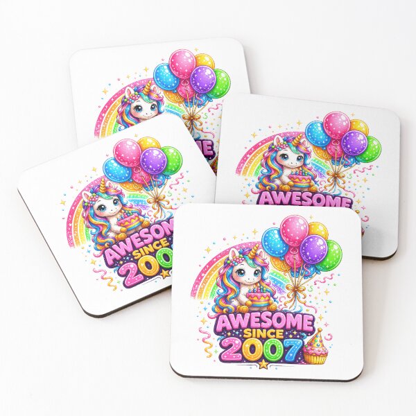 Item preview, 19 Years Old Awesome Since 2007 Unicorn 19th Birthday designed and sold by QuiteOrbit.