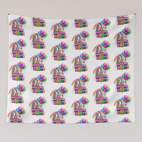 Item preview, 19 Years Old Awesome Since 2007 Unicorn 19th Birthday designed and sold by QuiteOrbit.