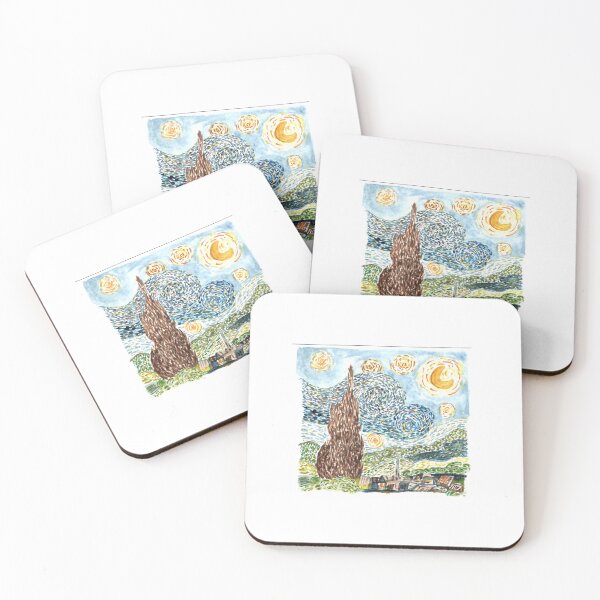 Item preview, Van Gogh inspired Starry Night designed and sold by threeseedscreate.