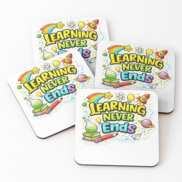 Item preview, Learning Never Ends Inspirational Education Quote  Cute School Vinyl Decal designed and sold by MR4me.