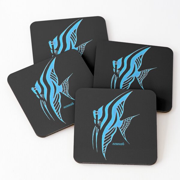Item preview, Angelfish Philippine Blue in black background  designed and sold by Nosnah.
