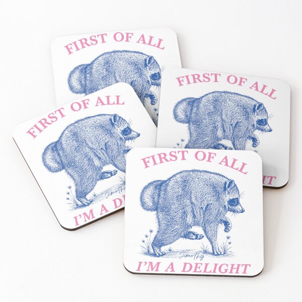 Item preview, First Of All I'm A Delight Funny Retro Jimothy Seattle Raccoon designed and sold by Artifyo.