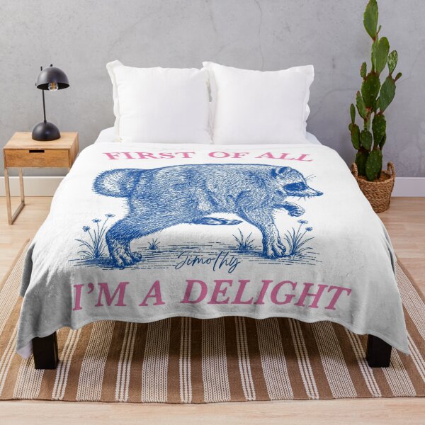 Item preview, First Of All I'm A Delight Funny Retro Jimothy Seattle Raccoon designed and sold by Artifyo.