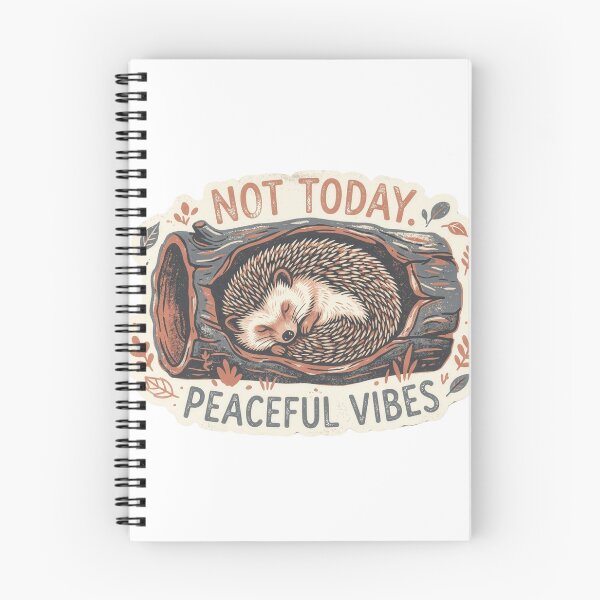 Item preview, Not Today Hedgehog - Sleeping in Hollow Log designed and sold by Mr. Pawsome.