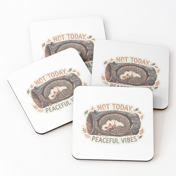 Item preview, Not Today Hedgehog - Sleeping in Hollow Log designed and sold by Mr. Pawsome.