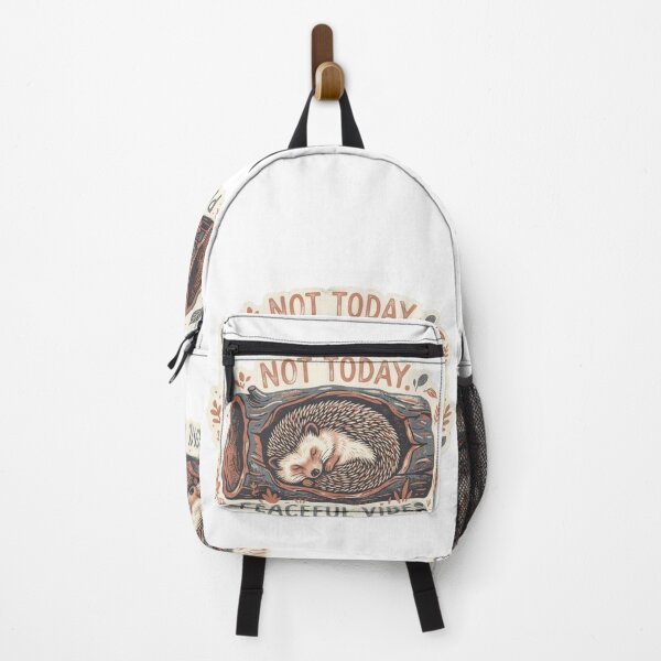 Item preview, Not Today Hedgehog - Sleeping in Hollow Log designed and sold by Mr. Pawsome.
