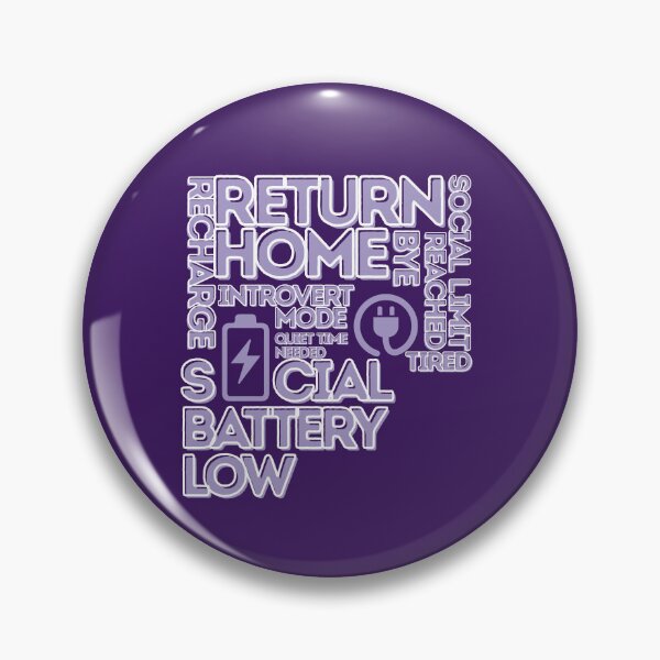 Item preview, Social Battery Low? Return Home & Recharge Funny Introvert T-Shirt designed and sold by RteesStudio.