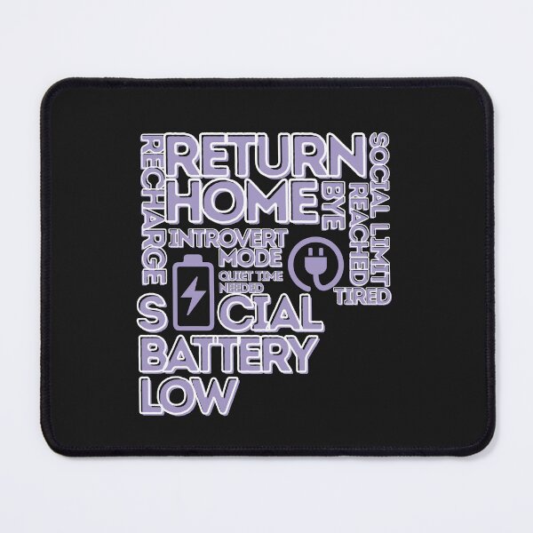 Item preview, Social Battery Low? Return Home & Recharge Funny Introvert T-Shirt designed and sold by RteesStudio.