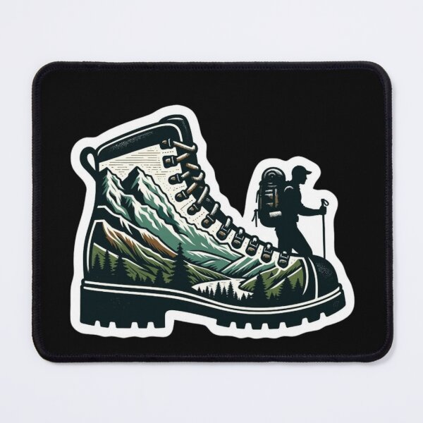 Item preview, Mountain Hiking Boot – Vintage Outdoor Adventure & Backpacking Design designed and sold by Palette & Hue.