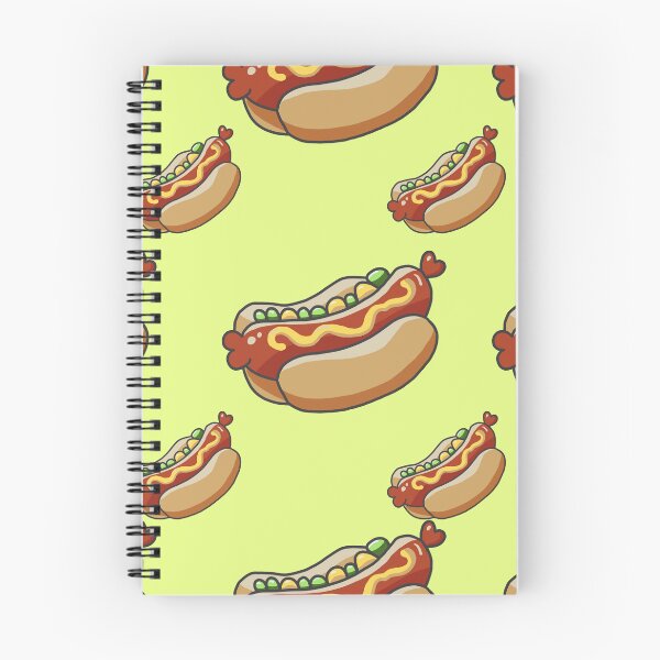 Artikelvorschau, Niedliches Retro-Cartoon-Hotdog-Muster auf pastellgelbem Grund entworfen und verkauft von Aumpuk.