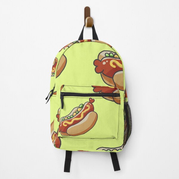 Item preview, Cute Retro Cartoon Hot Dog Pattern on Pastel Yellow designed and sold by Aumpuk.