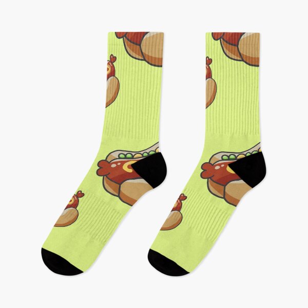 Item preview, Cute Retro Cartoon Hot Dog Pattern on Pastel Yellow designed and sold by Aumpuk.