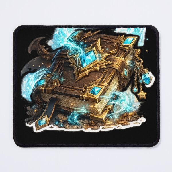 Item preview, Mysterious spellbook with blue arcane energy designed and sold by No-No-Name.