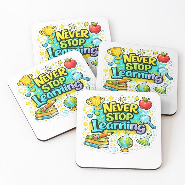Item preview, Never Stop Learning Motivational Education Quote  Cute School Vinyl Decal designed and sold by MR4me.