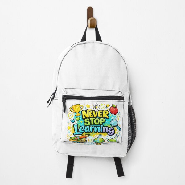 Item preview, Never Stop Learning Motivational Education Quote Cute School Vinyl Decal designed and sold by MR4me.