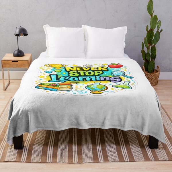 Item preview, Never Stop Learning Motivational Education Quote  Cute School Vinyl Decal designed and sold by MR4me.