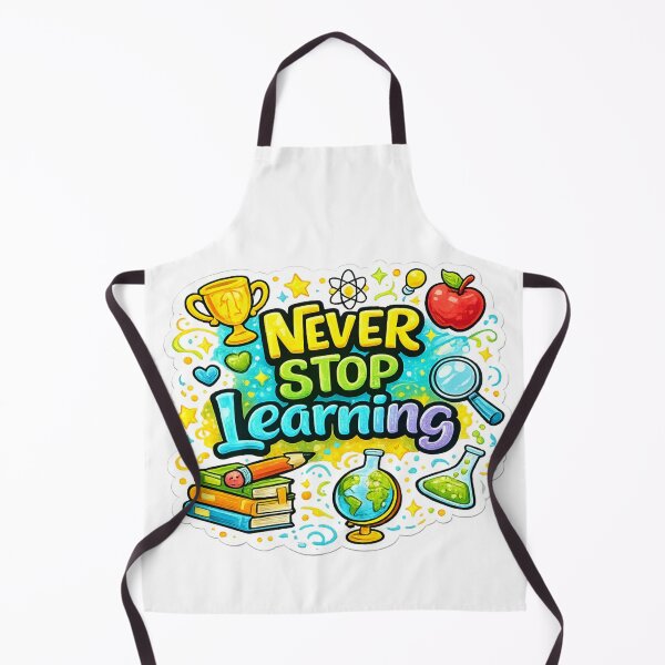 Item preview, Never Stop Learning Motivational Education Quote Cute School Vinyl Decal designed and sold by MR4me.