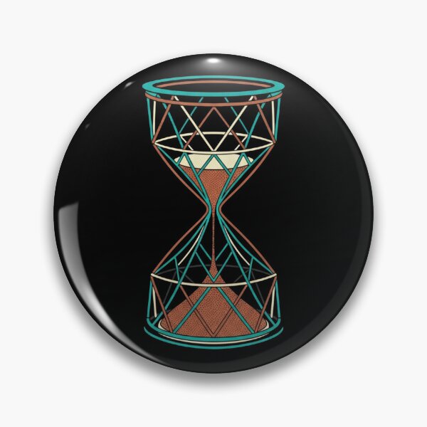 Artikelvorschau, Geometrische Sanduhr-Linienkunst – Retro-Gitterdesign entworfen und verkauft von Dzblack.