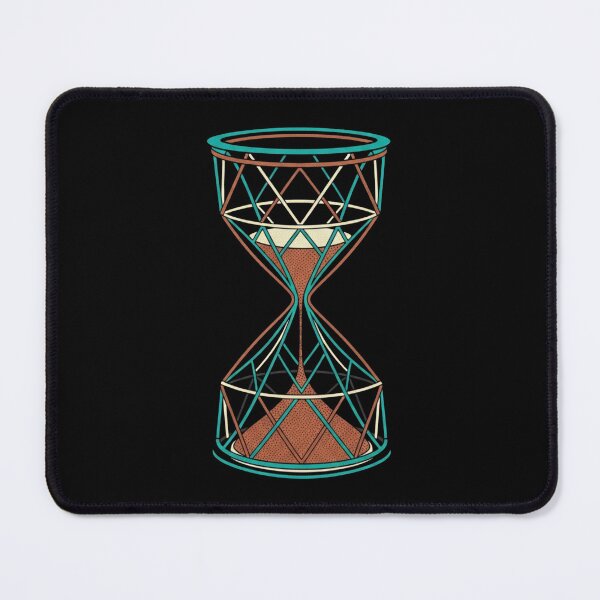 Item preview, Geometric Hourglass Line Art - Retro Lattice Design designed and sold by Dzblack.