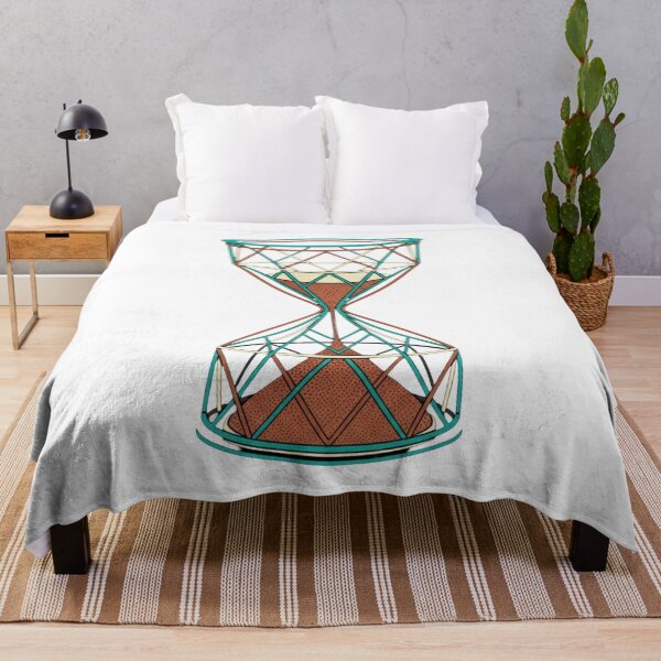 Item preview, Geometric Hourglass Line Art - Retro Lattice Design designed and sold by Dzblack.