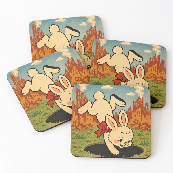 Item preview, Down the Rabbit Hole | Vintage Mid-Century Storybook Illustration designed and sold by Second Thought Studio.