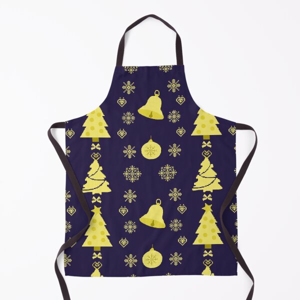 Item preview, Retro Geometric Christmas Tree and Bell Folk Art Pattern designed and sold by Aumpuk.