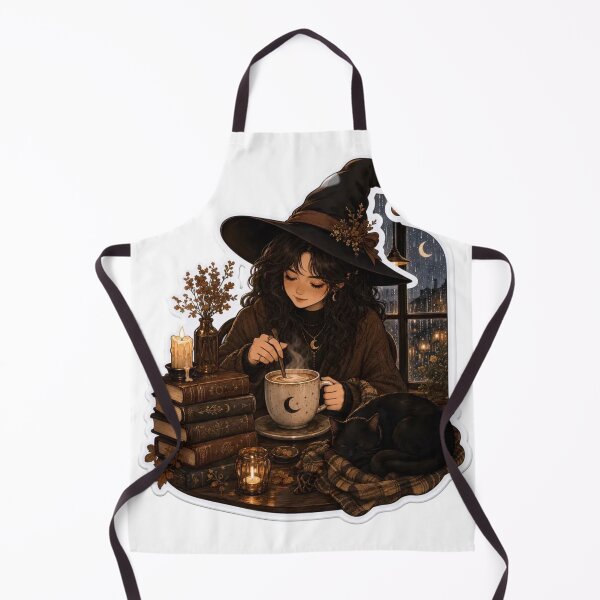 Item preview, Cozy Dark Academia Coffee Shop Witch Potion Latte Rainy Window Spell Book Emblem designed and sold by StickyGuys.