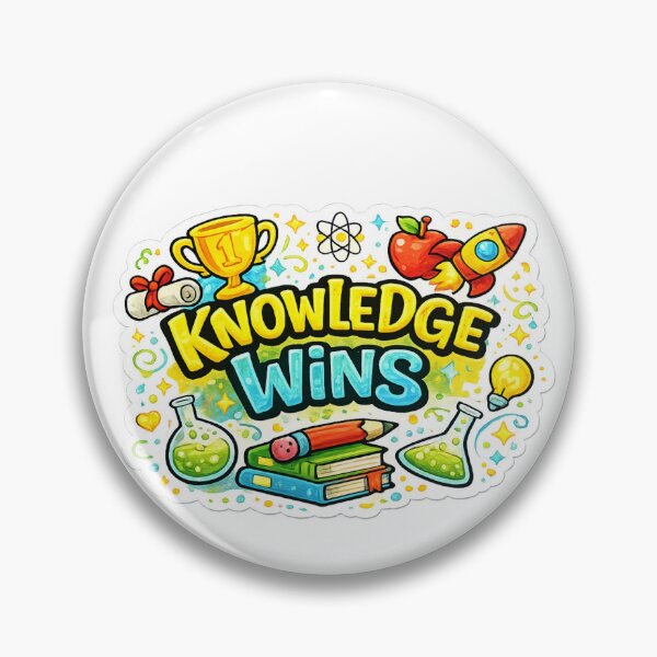 Item preview, Knowledge Wins Motivational Education Quote  Cute School Vinyl Decal designed and sold by MR4me.