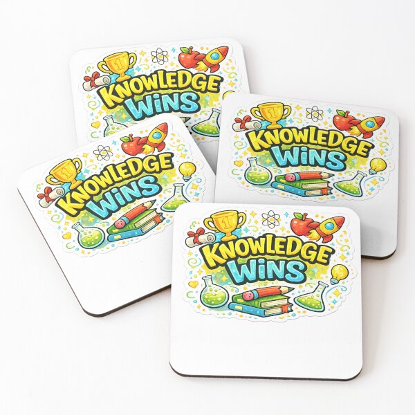 Item preview, Knowledge Wins Motivational Education Quote  Cute School Vinyl Decal designed and sold by MR4me.