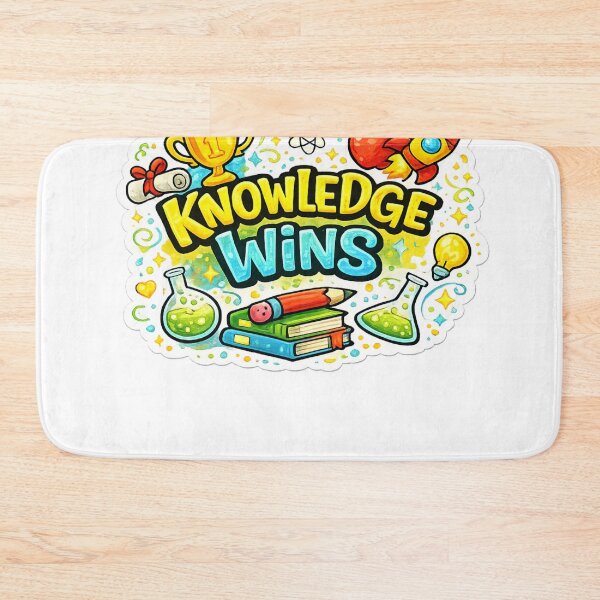 Item preview, Knowledge Wins Motivational Education Quote  Cute School Vinyl Decal designed and sold by MR4me.
