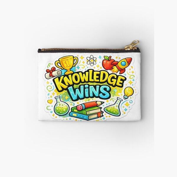 Item preview, Knowledge Wins Motivational Education Quote  Cute School Vinyl Decal designed and sold by MR4me.