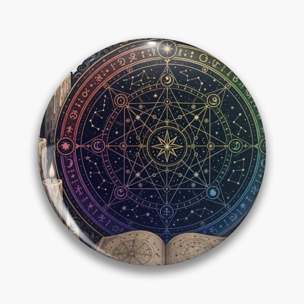 Item preview, Queer Witch Spell Circle Rainbow Runes Candles Books Dark Academia LGBTQ Emblem designed and sold by StickyGuys.