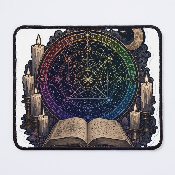 Item preview, Queer Witch Spell Circle Rainbow Runes Candles Books Dark Academia LGBTQ Emblem designed and sold by StickyGuys.
