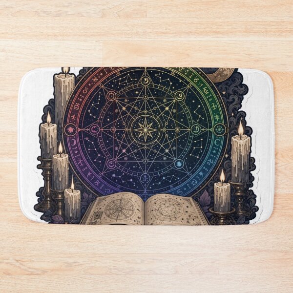 Item preview, Queer Witch Spell Circle Rainbow Runes Candles Books Dark Academia LGBTQ Emblem designed and sold by StickyGuys.