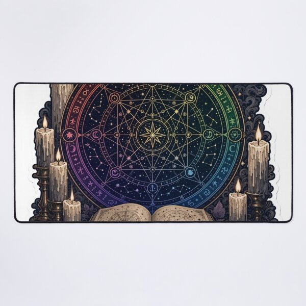 Item preview, Queer Witch Spell Circle Rainbow Runes Candles Books Dark Academia LGBTQ Emblem designed and sold by StickyGuys.