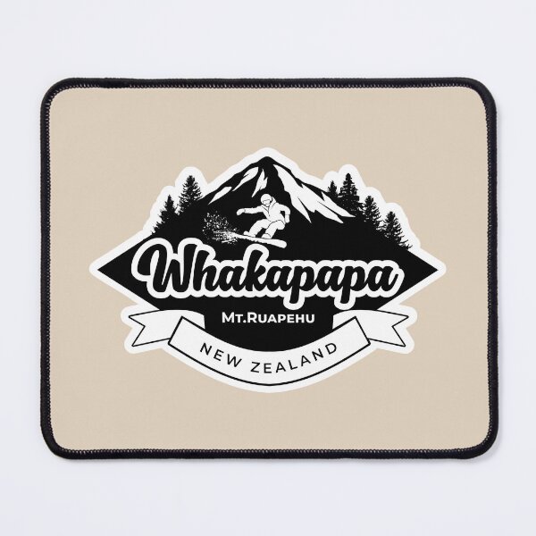 Item preview, Whakapapa Ski field in Black designed and sold by MY NEW ZEALAND.