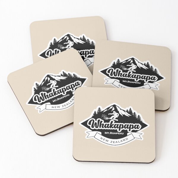Item preview, Whakapapa Ski field in Black designed and sold by MY NEW ZEALAND.