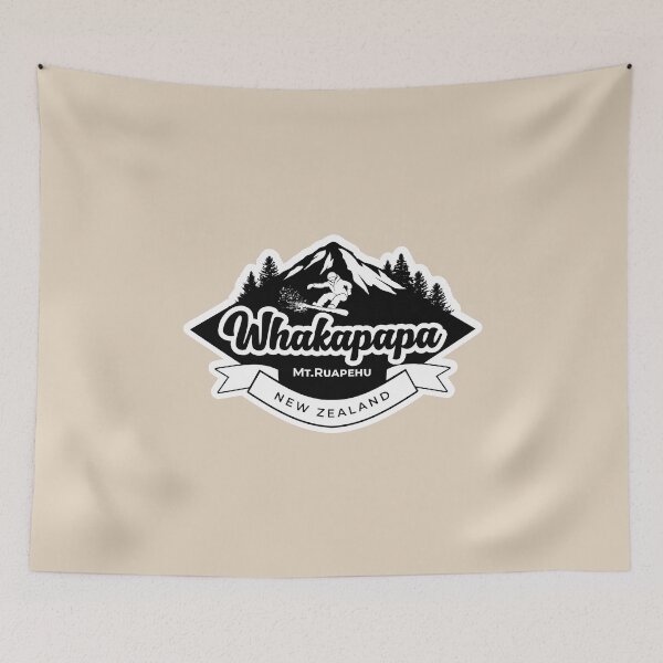 Item preview, Whakapapa Ski field in Black designed and sold by MY NEW ZEALAND.