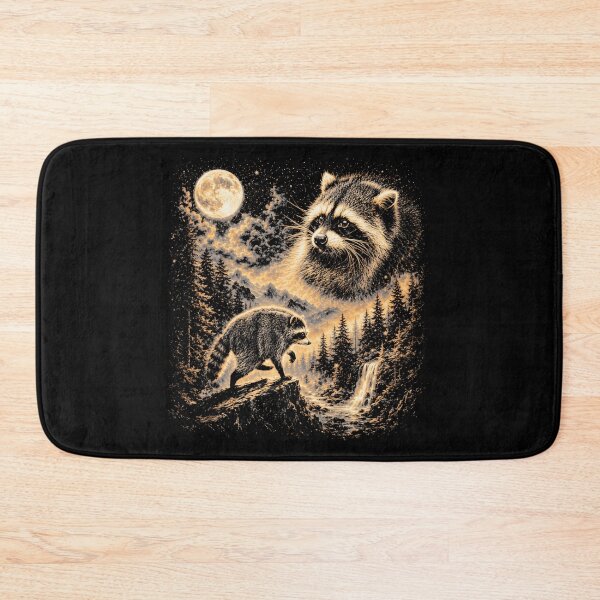 Item preview, Raccoon Wildlife Night Moon Forest Nature Lover designed and sold by Hugosploosh.