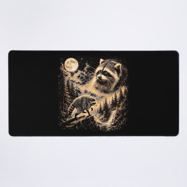 Item preview, Raccoon Wildlife Night Moon Forest Nature Lover designed and sold by Hugosploosh.