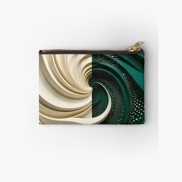 Item preview, Green and White Intricate Spiral Design designed and sold by Vicky Brago-Mitchell®.