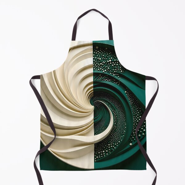 Item preview, Green and White Intricate Spiral Design designed and sold by Vicky Brago-Mitchell®.