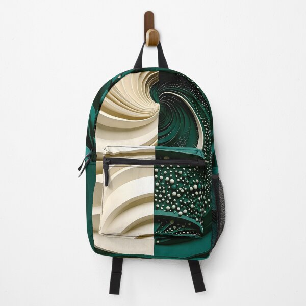 Item preview, Green and White Intricate Spiral Design designed and sold by Vicky Brago-Mitchell®.