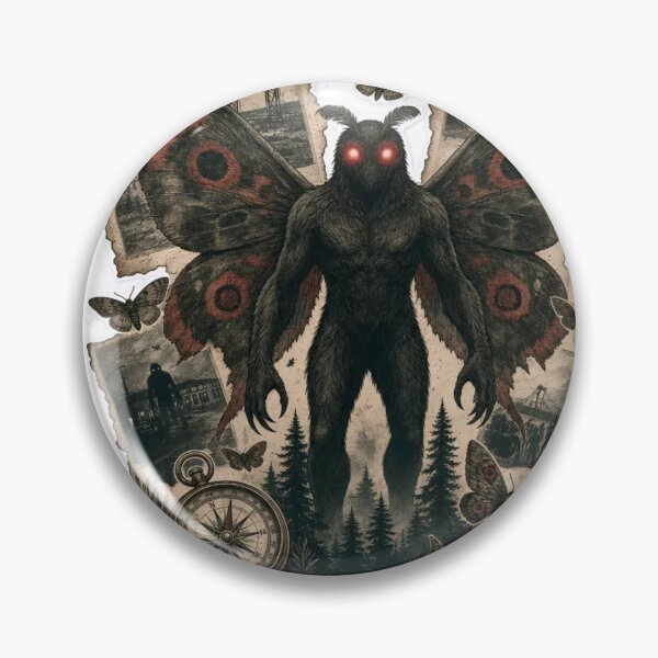 Item preview, Cryptidcore Mothman Sighting Log Red Eyes Vintage Cryptozoology Field Notes Emblem designed and sold by StickyGuys.