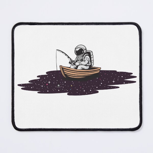 Item preview, Space fishing astronaut - Surreal cosmic fishing artwork designed and sold by messy-nessie.