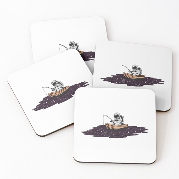 Item preview, Space fishing astronaut - Surreal cosmic fishing artwork designed and sold by messy-nessie.
