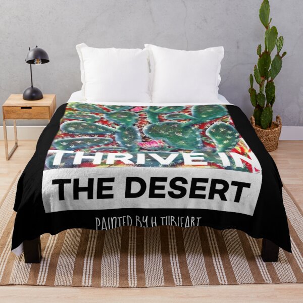 Item preview, Thrive in the desert - Oil painting art work designed and sold by tubieArtDesign.