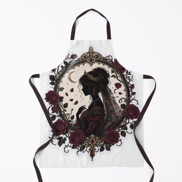 Item preview, Gothic Dark Fairy Tale Lace Thorn Rose Storybook Silhouette Romantic Emblem designed and sold by StickyGuys.