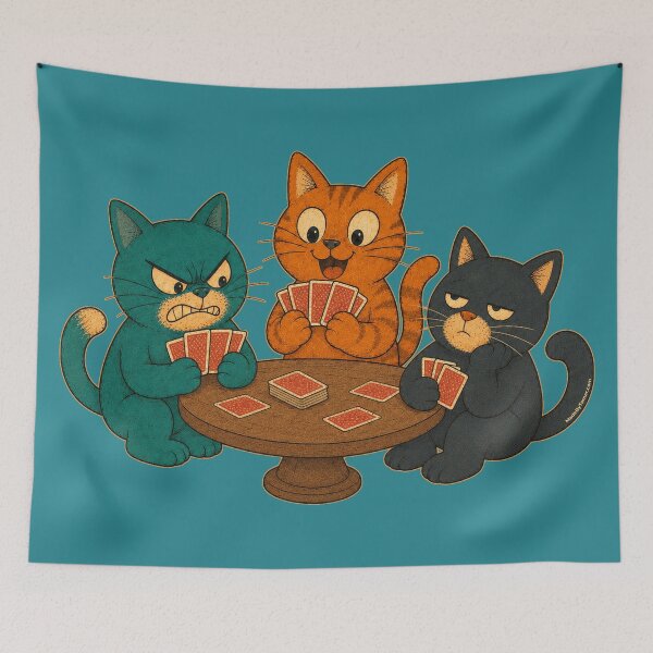 Item preview, Happy, Grumpy and Whateva Cats | Playing Cards | cheeky Cats | Funny Cat Lover Design designed and sold by Made by Tamar.